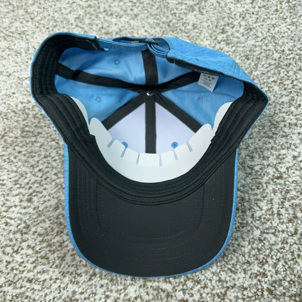 Nike Hat Cap Strap Back Large Blue Yellow Swoosh Dri FIT Athletic Men Sport Logo